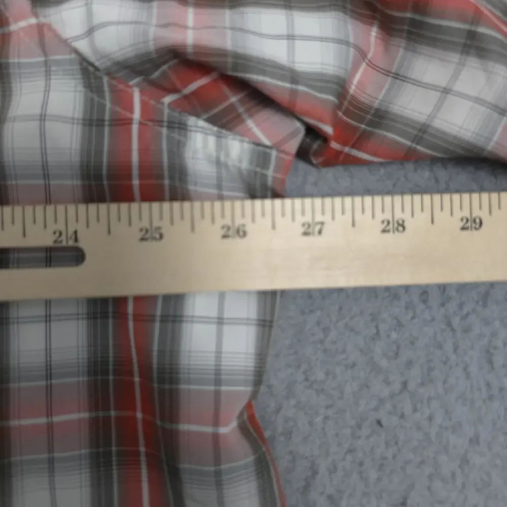 Wrangler Button Up Shirt Mens XLT Plaid Western Mesh Cowboy Shirt with Pockets